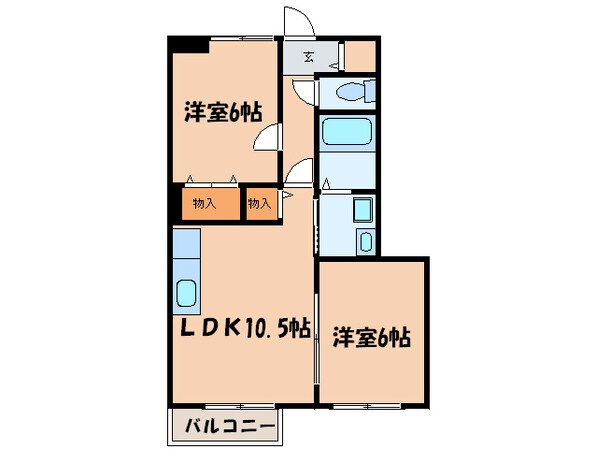 サンライズ弐番館の物件間取画像